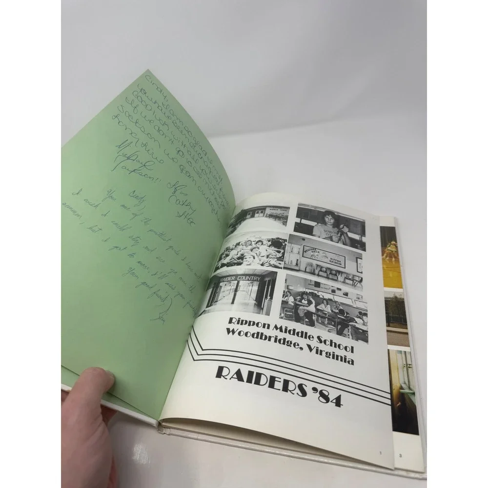 Vintage 1984 Rippon Middle School Yearbook Woodbridge Virginia Raiders 84 Annual